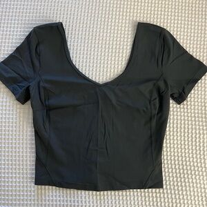 lululemon athletica Black V-Neck Top